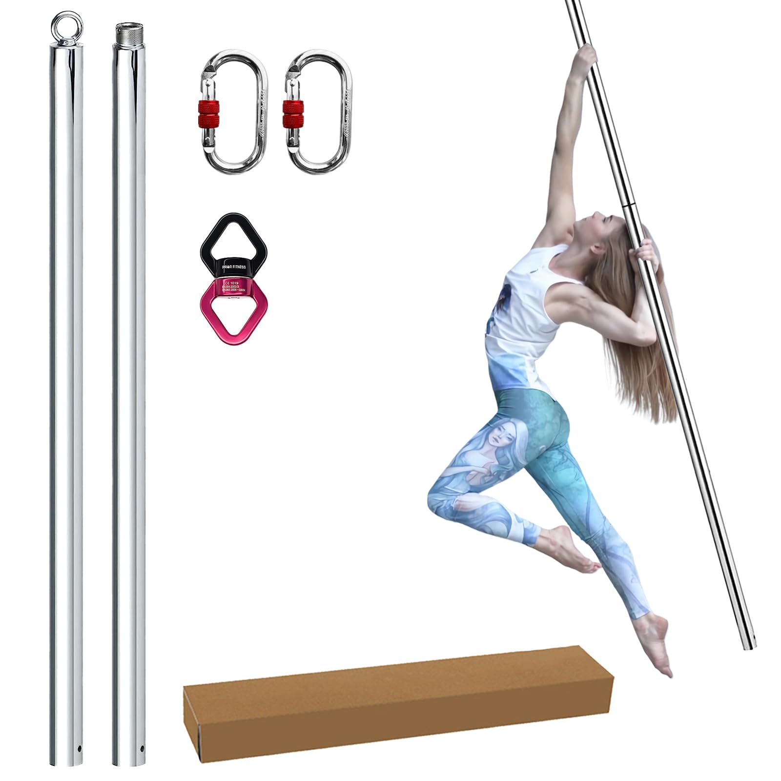 Amazon | PRIORMAN フライングポール 2M 空中ダンス器具 - シルバー